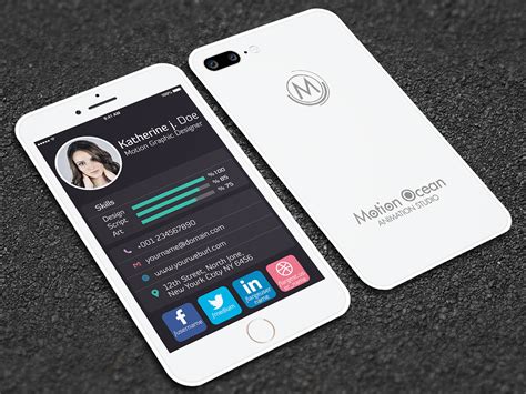 free digital business card iphone.